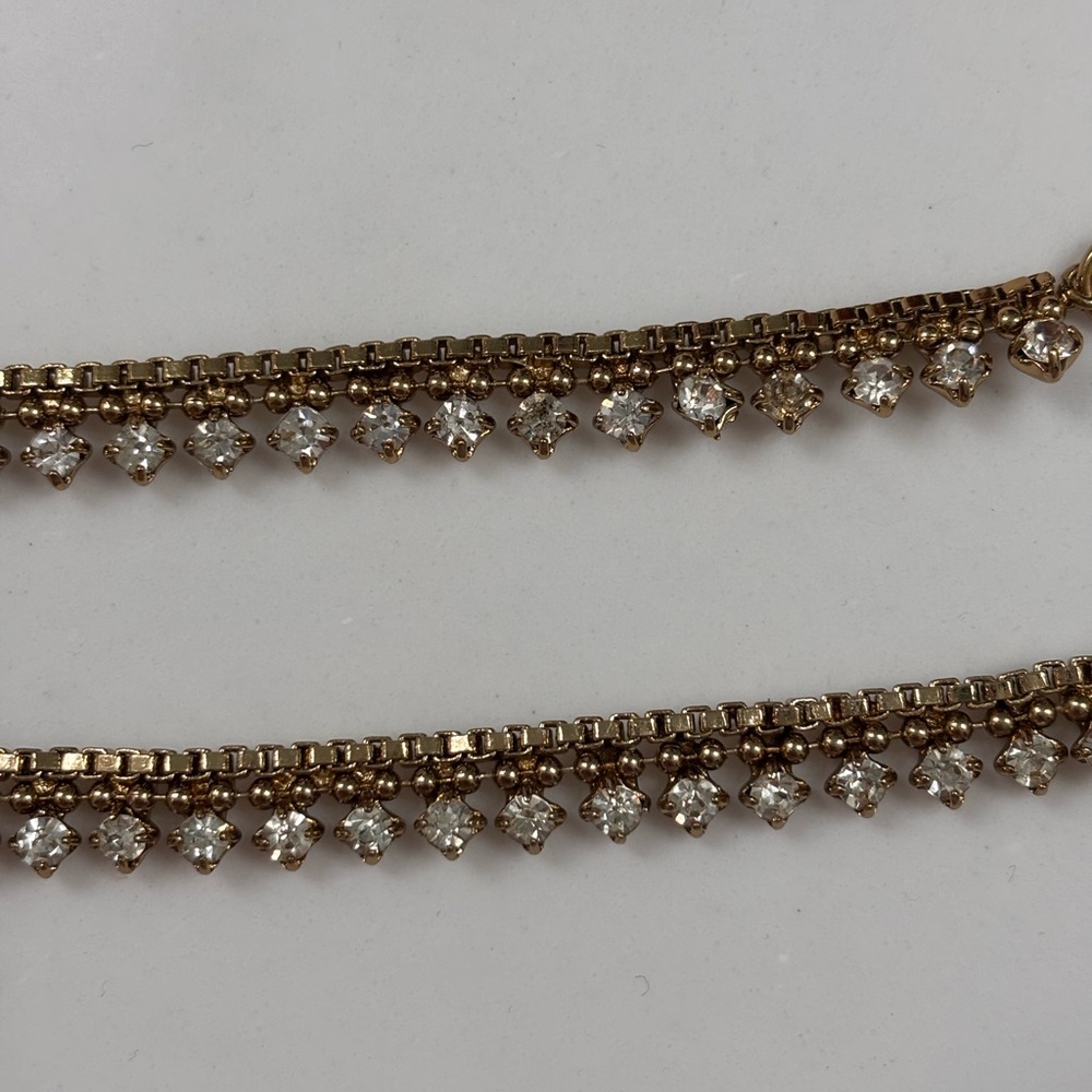 Gold and Crystal Rhinestone anklets